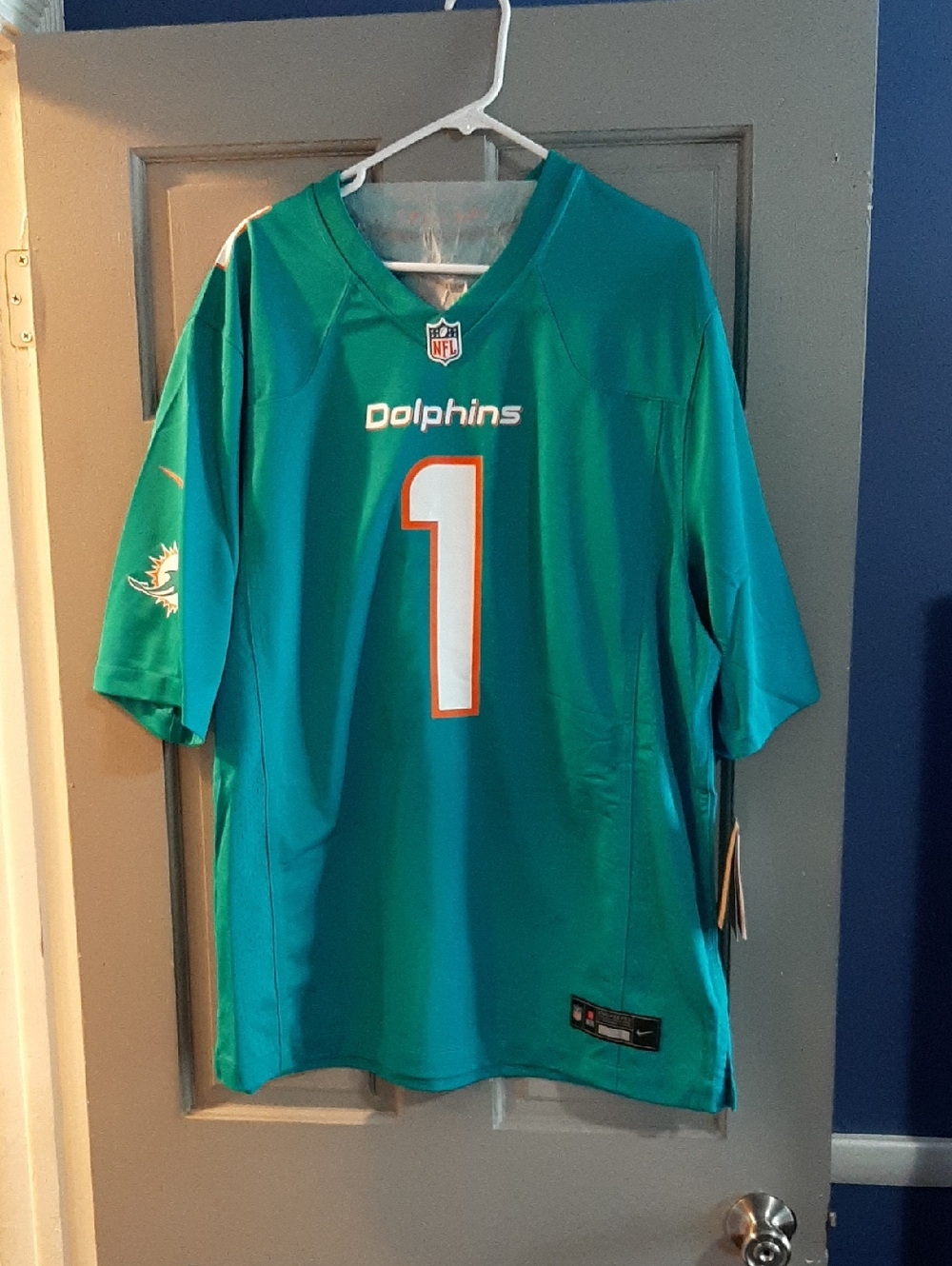 Nike Miami Dolphins Teal #1 Men's Jersey